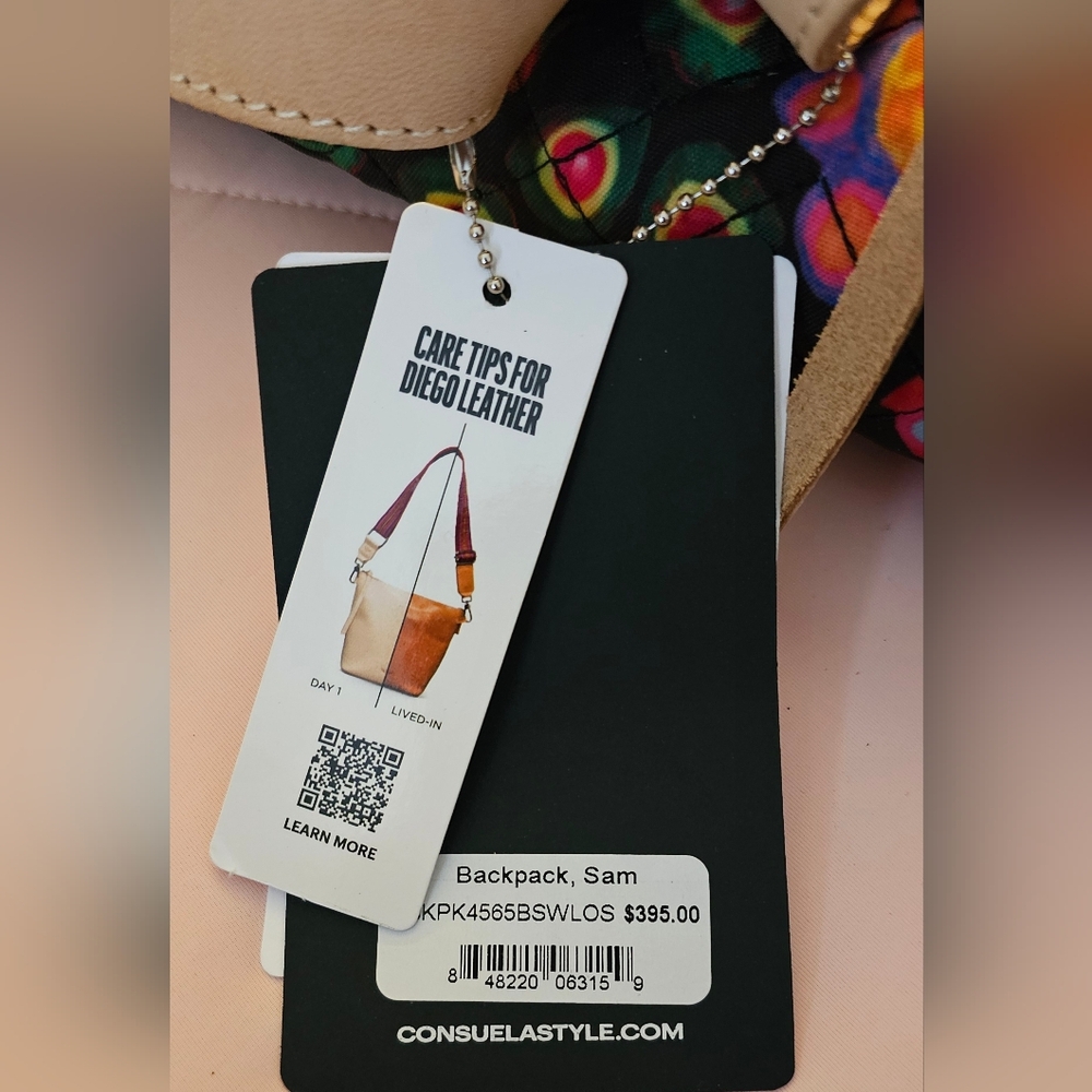 Consuela Sam Colorful Patterned Backpack, NWT NWT - image 7